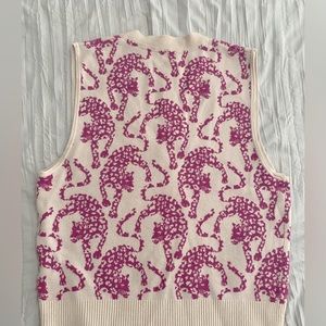 Sweater vest with Tiger motif by Maeve and Anthropologie